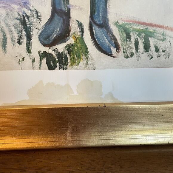 Edvard Munch Print 1863~Two Little Girls with Blue Aprons~RARE~READ DESCRIPTION - Picture 5 of 14